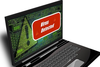 alerte de virus sur ordi portable